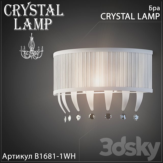 Sconce Crystal Lamp B1681-1WH