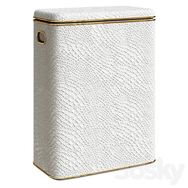 Laundry basket Geralis KWG-B white, standard