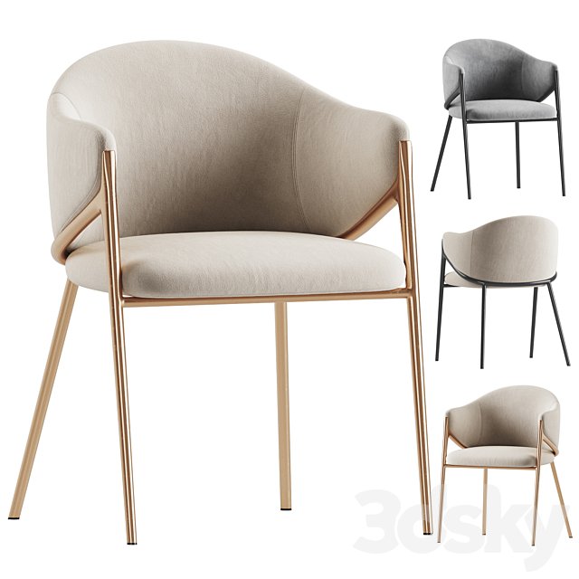 Richmond Gwen Chair Khaki Velvet