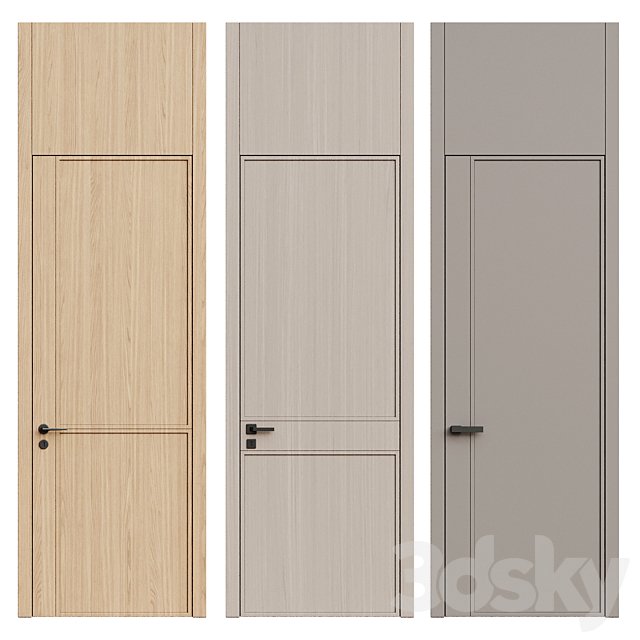 concealed modern door - Interior door 244 - wooden door