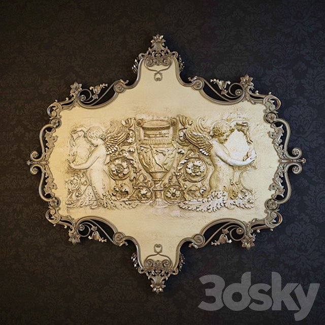 Bas-relief in the frame