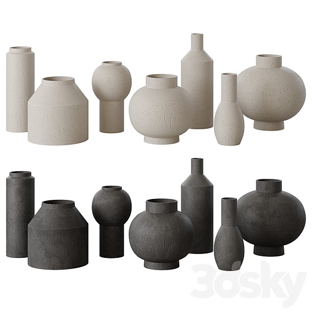 RH Geometric vases set