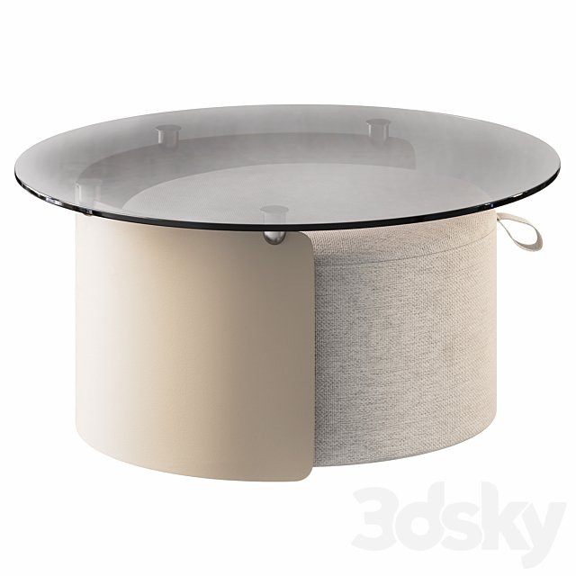 Set: coffee table and pouf, Dogli from LA REDOUTE INTERIEURS