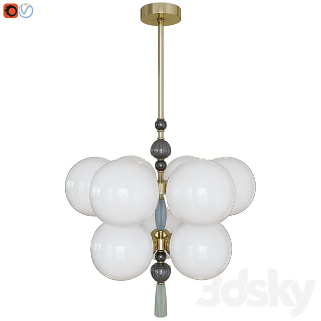 Hanging chandelier Odeon Light Exclusive Palle 5405/9