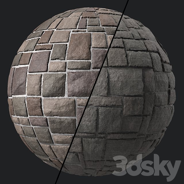 Stone Wall Materials 104- Decorative Random Pattern | Pbr 4k Seamless