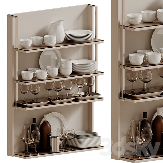 Decorative set of dishes for the kitchen