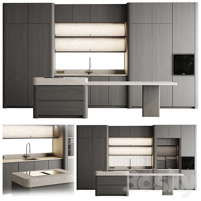 kitchen cabinet with island 01