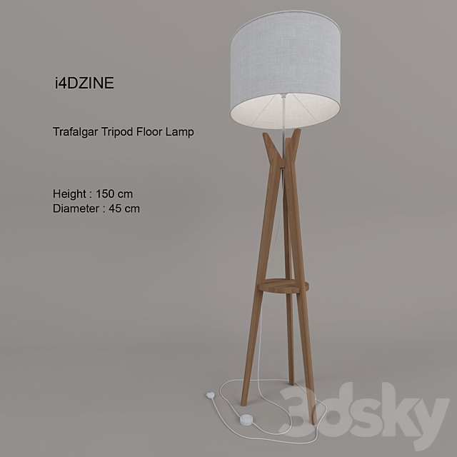 i4DZINE Trafalgar Tripod Floor Lamp