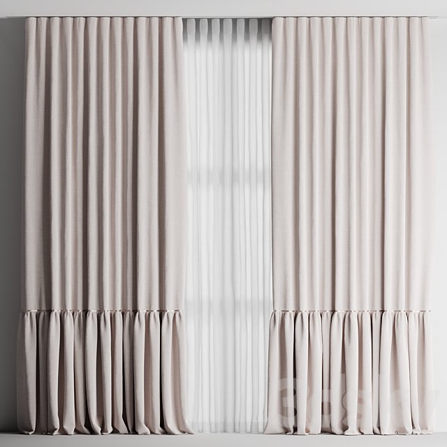 Curtains with tulle for the nursery