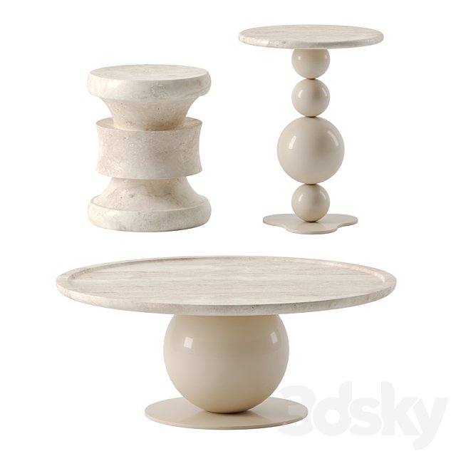 Umbra tables by Le Berre Vevaud