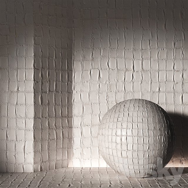 Plaster Patches seamless 4k material. Rough decorative wall finishing.