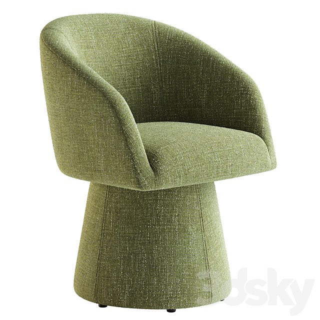 Kyo Chenille Upholstered Barrel Chair