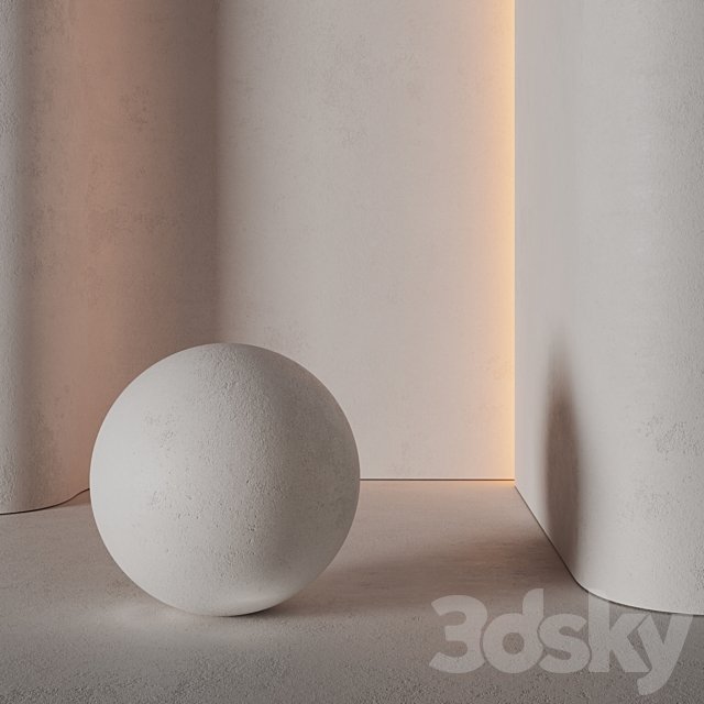 Rough Plaster PBR Material Set 02 8K