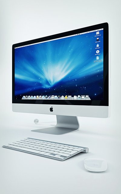 apple-imac-27, wireless keyboard, magic mouse