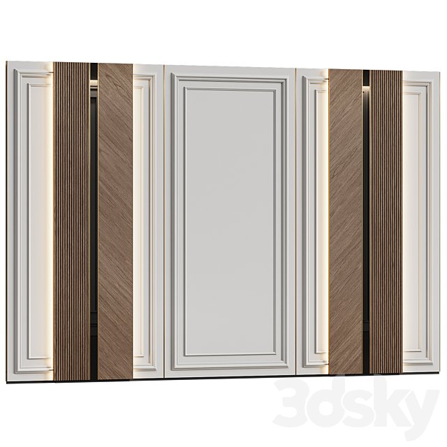 Wall panels in modern classic style 15