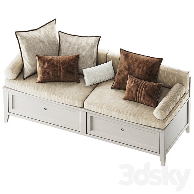 Pillows set window, soft area, hallway