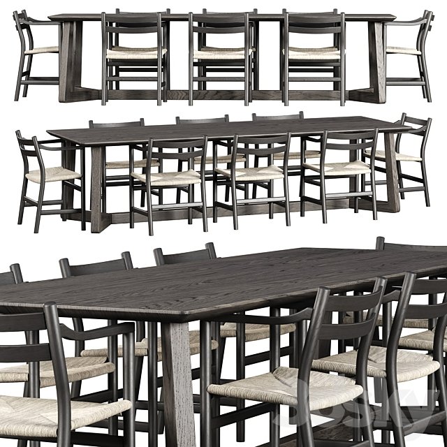 Edu Furniture Dining Set V1 / Garden furniture set