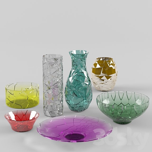 "Broken" vases