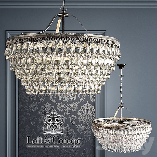 Chandelier Clarissa Glass Drop Petite Round Chandelier