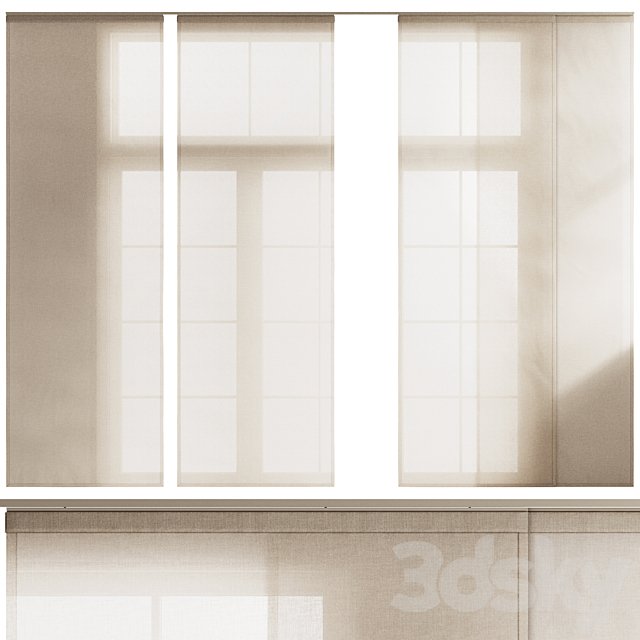 Linen Tulle Panel Blinds