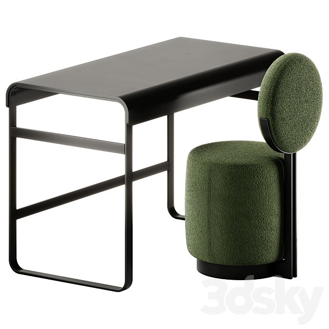 Alphabet Desk and Beauty Swivel Chair by Saba Italia