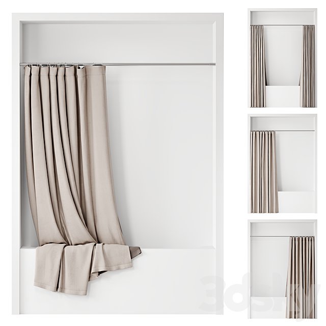 Double bath curtain on Sunerzha cornice