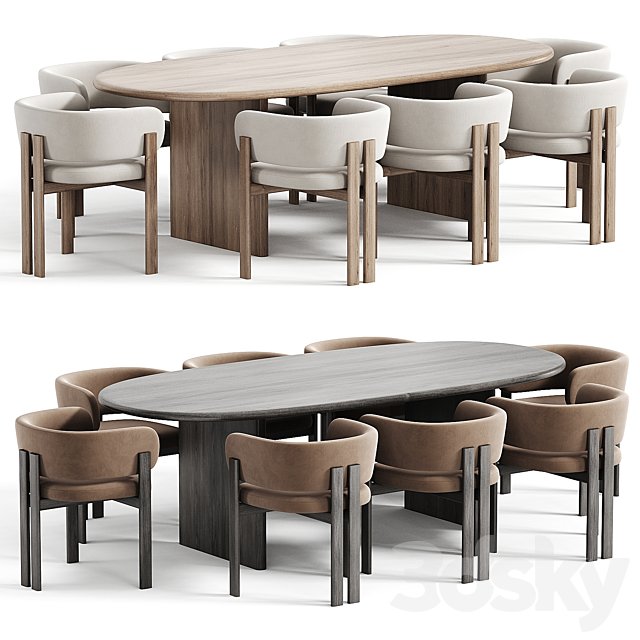 Bay Chair and Sakurai Dining Table