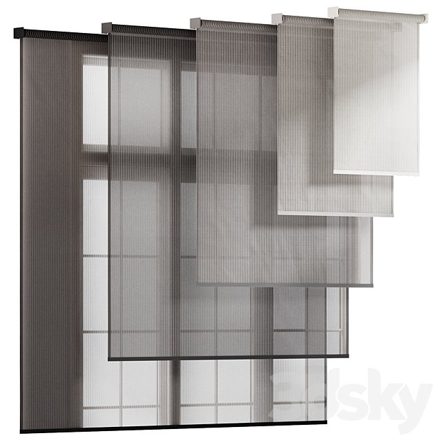 Striped Tulle Roller Blinds