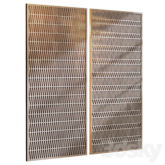 Decorative partition, panel