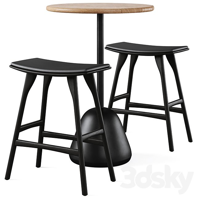 High bar table Saura and bar stool Osso