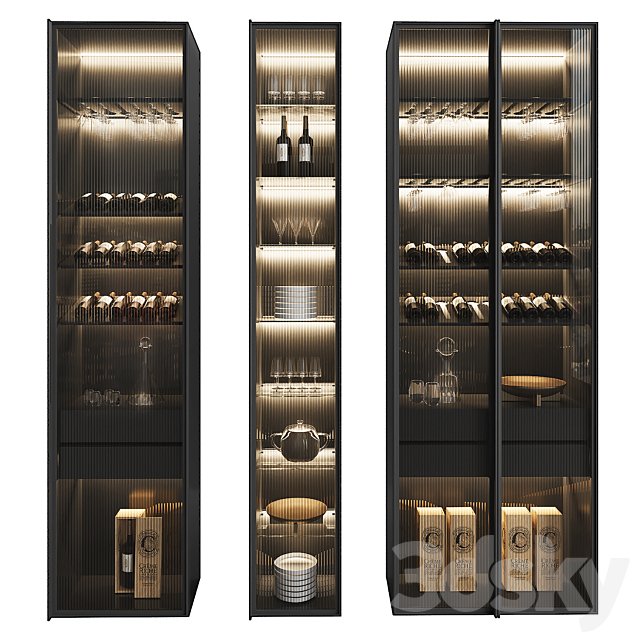 Set of Display Cases of Different Widths 3