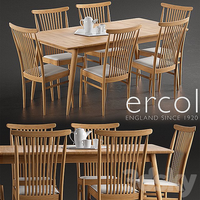 Ercol Teramo Medium Extending Dining Table, Ercol Teramo Dining Chair