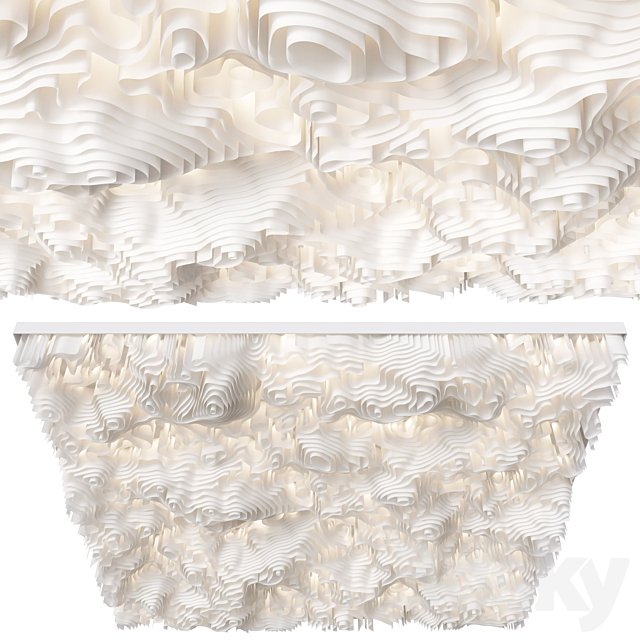Decorative fabric ceiling