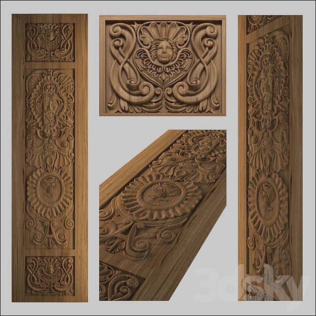 Carved door