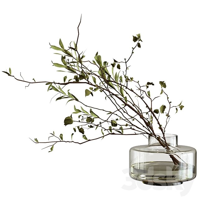 Bouquet of olive branches and wood