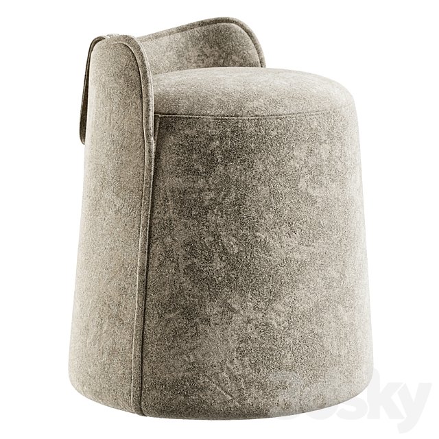 The Rikky pouf is grey in color. inmyroom.