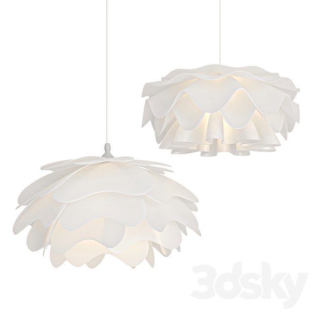 Flower Shaped White Pendant Lamp