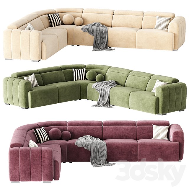 Aldo Fabric Sectional Sofa