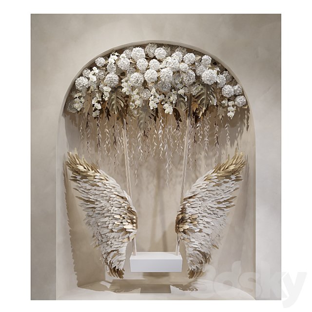 Decorative swing with wings
