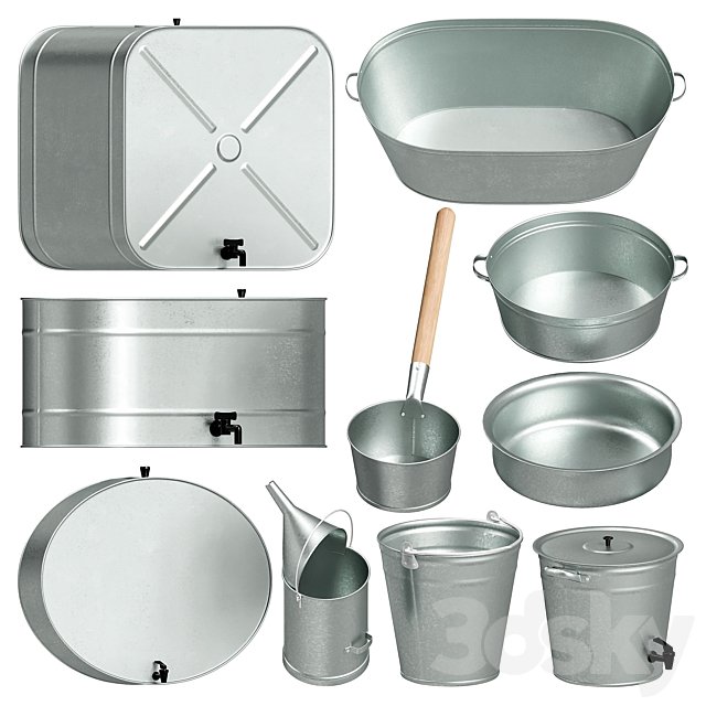 Galvanized containers