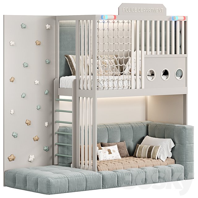 Designer two-level bed Kids room