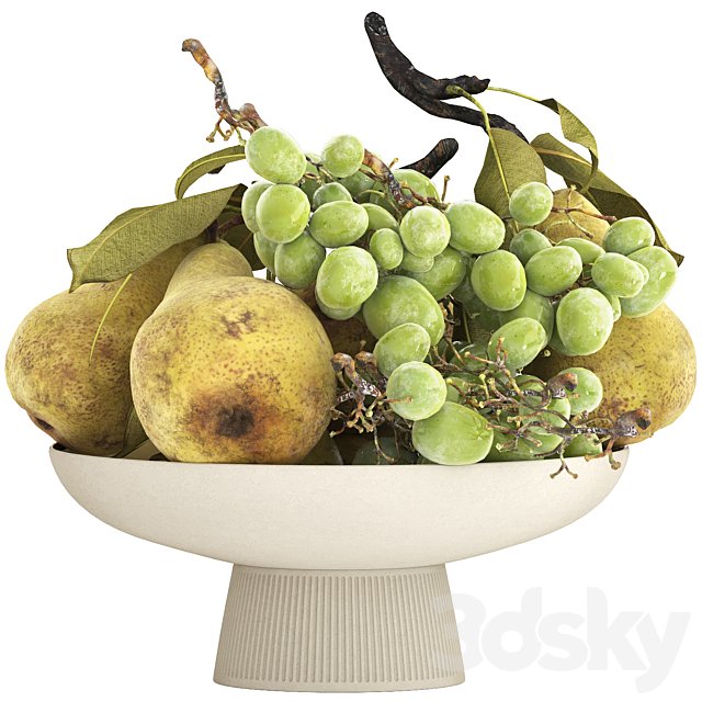 bowl of pearls and grapes