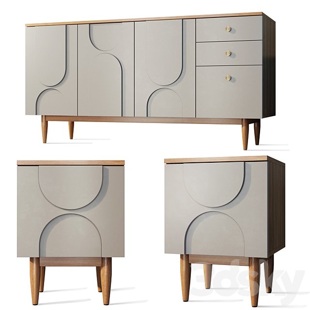 Chest of drawers sideboard bedside table Arka Etagerca Shelf