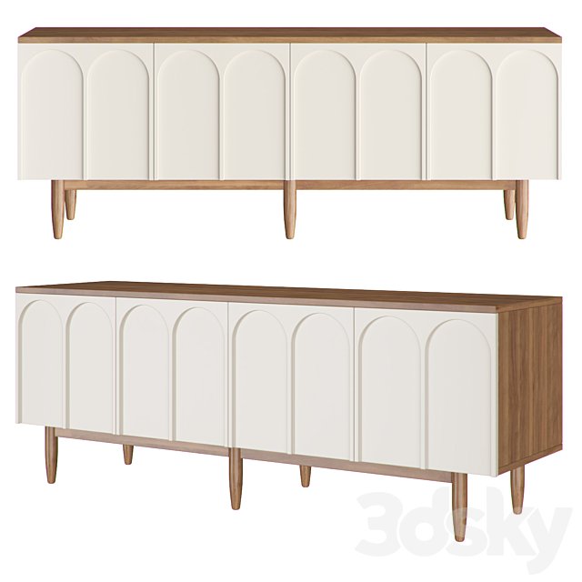 Chest of drawers with four arched doors "Arka"