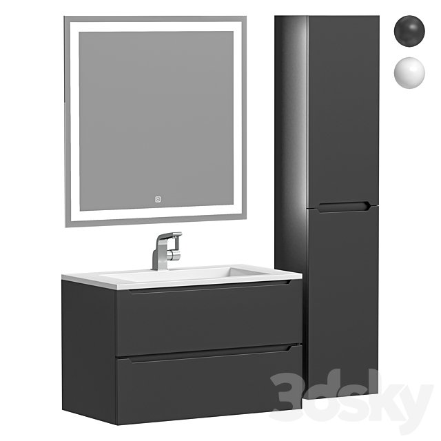 Bathroom furniture set Uperwood Tanos 80 cm