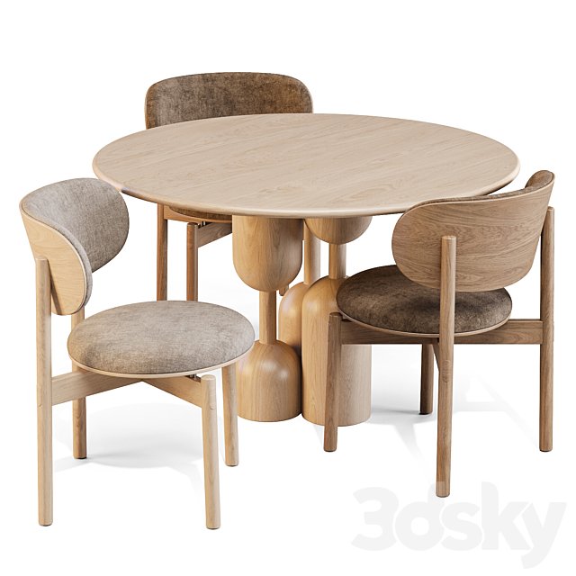 Dining Set: Artekura and Arco (Baoba Table and Re-Volve Chairs)
