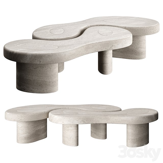 U&ME TABLE TRAVERTINE