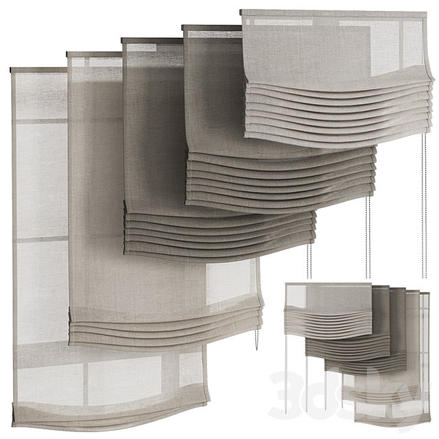 Roman blinds 31 linen