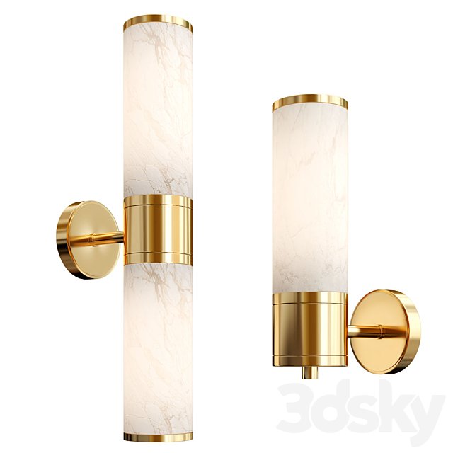 Brass Marble Wall Lamp