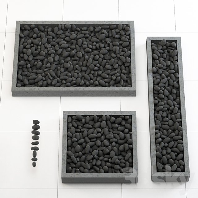 Pebble pedestal